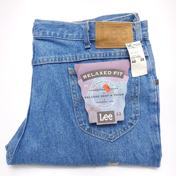 Lee Jeans Relaxed Fit Mens 40x32‎ Made In USA Classic Vintage 90s NWT